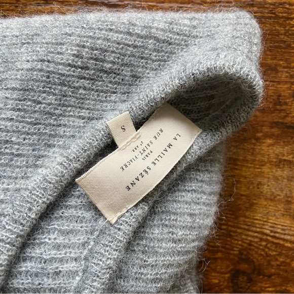 Sézane Heather Gray Women's Cardigan - Picture 4 of 6